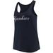 Women's Soft as a Grape Navy New York Yankees Plus Size Swing for the Fences Racerback Tank Top