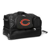MOJO Chicago Bears Black 27'' 2-Wheel Drop Bottom Rolling Duffel Bag