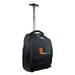 Black Miami Hurricanes 19'' Premium Wheeled Backpack