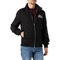 Lonsdale Herren Jacke Jacke Slim Fit Collegejacke Harrington, Black, XL