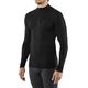 FALKE Herren Baselayer-Shirt Wool-Tech High Zip Neck M L/S SH Wolle schnelltrocknend 1 Stück, Schwarz (Black 3000), M