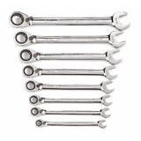 GEARWRENCH 9533N 8 Pc. 12 Point Reversible Ratcheting Combination SAE Wrench Set