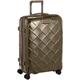 STRATIC Leather & More Hartschalen-Koffer Trolley Rollkoffer Reisekoffer 4 Rollen TSA-Zahlenschloss, Größe M, leicht und leise, Champagne Gold