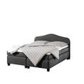 Maintal Boxspringbett Nevada, 180 x 200 cm, Stoff, Tonnentaschenfederkern Matratze H3, Anthrazit