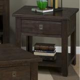 Union Rustic Zytavion Solid Wood End Table w/ Storage Wood in Brown | 25 H x 24 W x 24 D in | Wayfair DABY7608 40167020