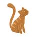 My Wonderful Walls Right-Facing Red Tabby Cat Wall Decal Canvas/Fabric | 8.6 H x 6 W in | Wayfair 214a-17
