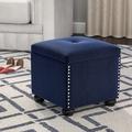 House of Hampton® Dannelley Storage Ottoman Microfiber/Microsuede | 17 H in | Wayfair WRLO1854 40207321