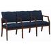Franklin 3 Seat Sofa w/ Center Arms in Standard Fabric or Vinyl