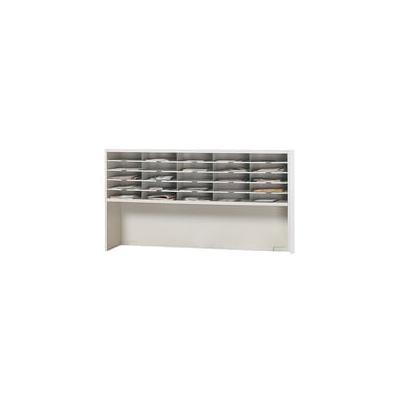 60"W - 50-Pocket 2-Tier Sorter with Riser in Pebble Gray