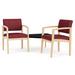 Lenox 2 Chairs w/Connecting Corner Table in Upgrade Fabric or Healthcare Vinyl