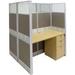 48"W x 50"D x 67"H Premium Double Starter Cubicle w/Files