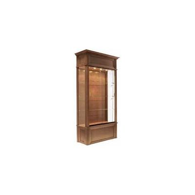 40"W Wood Veneer Traditional Display Case w/ Side Lights