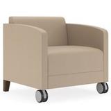 Fremont 500 lbs Guest Chair on Casters in Standard Fabric or Vinyl