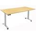 71"W x 36"D Electric Lift Sit-to-Stand Desk with Wheels