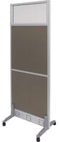 24"W x 68"H Mobile Portable Partition w/Glass Window