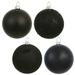 The Holiday Aisle® Holiday Décor Ball Ornament Plastic in Black | Wayfair THLA3417 39883769