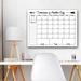 Wade Logan® Dry Erase Monthly Calendar Wall Mounted Memo Board in Black/White | 12 H x 16 W x 1.5 D in | Wayfair LRUN8303 39884113