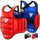 RDX Boxing Chest Guard Reversible, Kickboxing MMA Muay Thai Body Protector, Sparring Training Heavy Punching, Adjustable Strike Shield, Martial Arts Upper Belly Ribs Protection Pad, Taekwondo TKD Vest