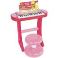 Bontempi 13 3671 Electronic Organ with Legs, Microphone and Stool I Girl, Multi-Color