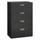 HON H684LS Brigade 600 Series Charcoal Four-Drawer Lateral Filing Cabinet - 36&quot; x 18&quot; x 52 1/2&quot;