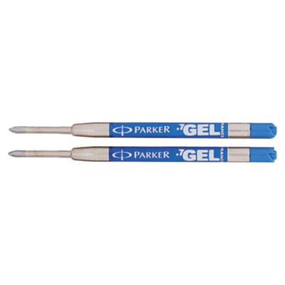Parker 1950364 Blue Ink Medium Point Retractable Roller Ball Gel Pen Refill - 2/Pack