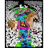 Unicorn Bridge - Fuzzy Velvet Coloring Poster 16x20 Inches