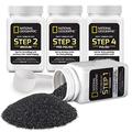 NATIONAL GEOGRAPHIC Rock Tumbler Grit and Polish Refill Kit - Tumbling Grit Media, Polish Up to 9 kg of Rocks, Works with any Rock Tumbler Machine or Stone Polisher, Rock Tumbler Supplies