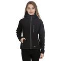 Trespass Women's Bela II Waterproof Softshell Jacket with Removable Hood, Black, Large