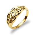 Jewelco London Ladies Solid 9ct Yellow Gold Celtic Filligree Knot Ring