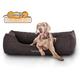 Knuffelwuff 13978-011 Orthopädisches Hundebett, Hundekissen, Hundesofa, Hundekorb, aus Velour Amelie, 155 x 105 cm, Übergröße, XXXL, schwarz