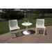 AllModern Francine Round 2 - Person 23" Long Bistro Set Plastic in White | Outdoor Furniture | Wayfair IVYB8352 40630508
