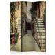 murando Decorative Room Divider Alley Town Mediterranean 135x172 cm / 54"x68" Double-Sided Folding Screen 3 Panels Room Partition Non-Woven Canvas Print Opaque Photo Display d-B-0096-z-b