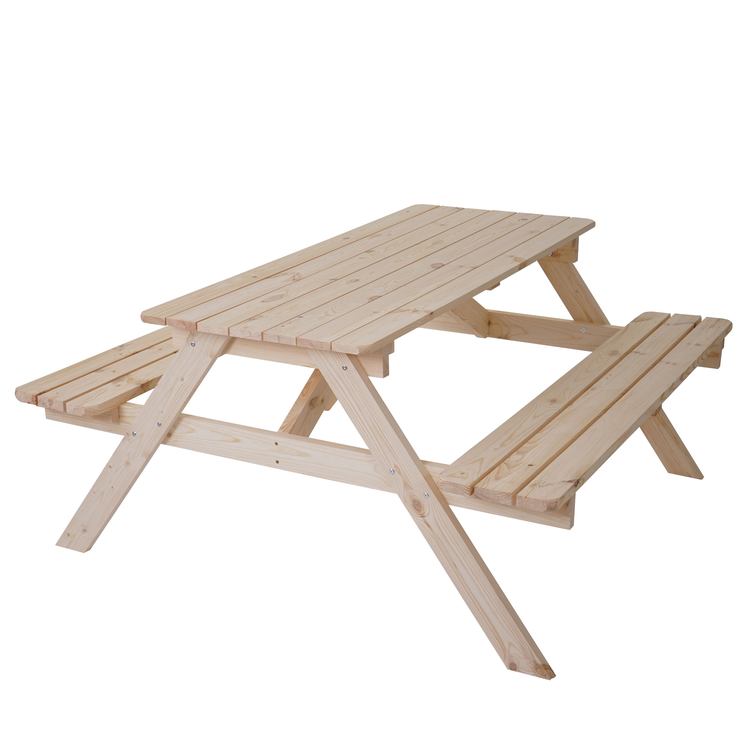 Biergarten-Garnitur Narvik, Picknick-Set, Holz Gastronomie-Qualität massiv 148x150cm Image