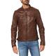 Oakwood Herren Lederjacke Echtleder 60901, Braun (Tabak), M