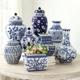 Blue & White Chinoiserie Vase Collection - Floral Frog - Ballard Designs - Ballard Designs