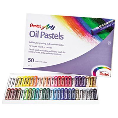 Pentel PHN50 45-Color Assorted Oil Pastel Set with Carrying Case