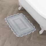 Laura Ashley Crochet Cotton Bath Rug 100% Cotton | 1'5" x 2' | Wayfair LAYMB007173