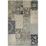 Gray/White 118.11 x 0.32 in Area Rug - Winston Porter Harris Floral Ivory/Gray Area Rug Polypropylene | 118.11 W x 0.32 D in | Wayfair