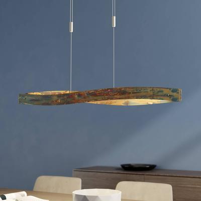 Hängelampe Lian Quitani, dimmbar, braun / rost, für Wohn- / Esszimmer, Aluminium, Design Image