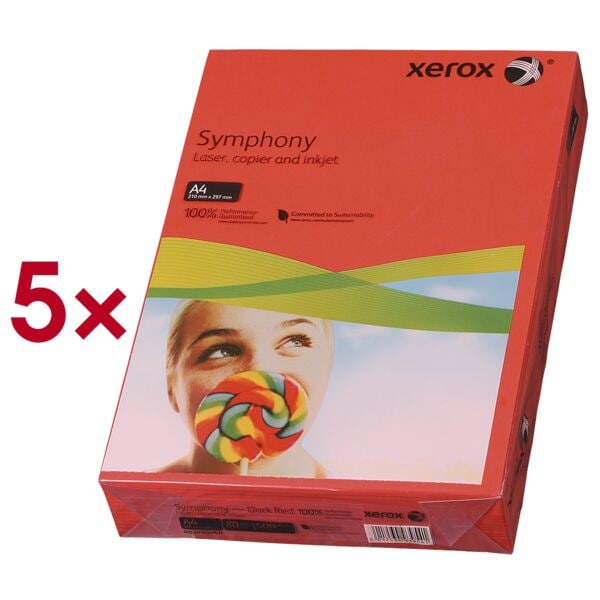 Xerox 5er-Pack farbiges Papier »Symphony« rot Image