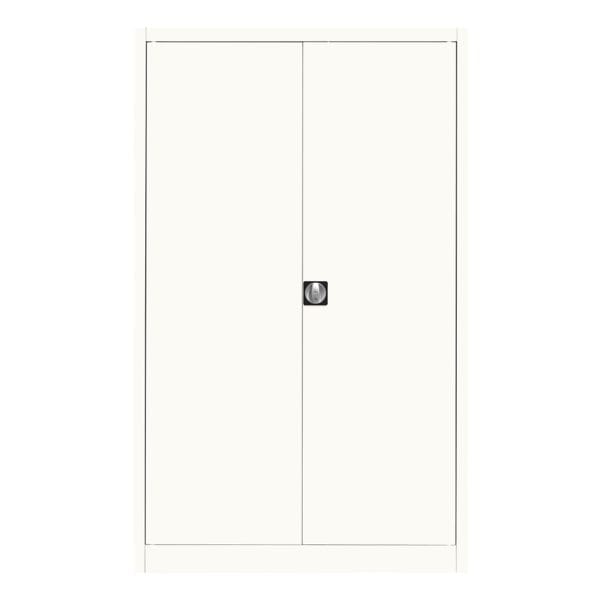 mauser Stahlschrank mit Flügeltüren 42 cm tief 5 OH breit weiß, 120x195x40 cm