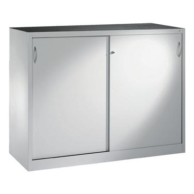 CP Stahlschrank mit Schiebetüren 160 x 120 cm grau, 160x120x40 cm