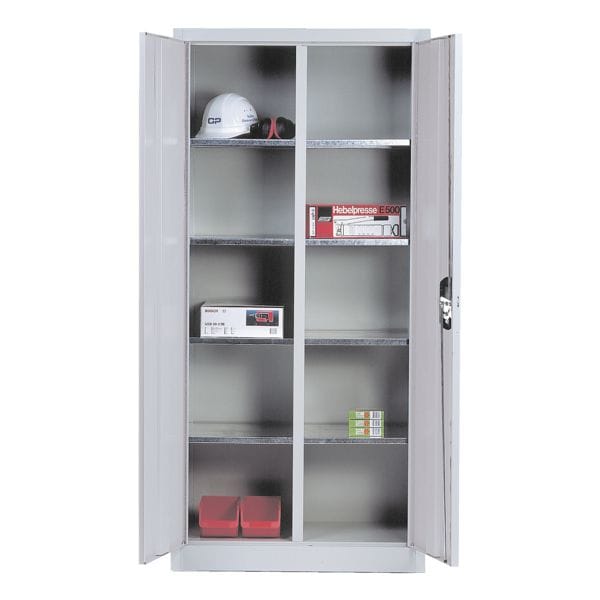 CP Stahlschrank mit Flügeltüren 120 x 195 cm grau, 120x195x50 cm Image