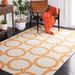 Brown/White 96 x 60 x 0.38 in Area Rug - Highland Dunes Hadriana Hand-Hooked Ivory/Brown Area Rug Polyester | 96 H x 60 W x 0.38 D in | Wayfair