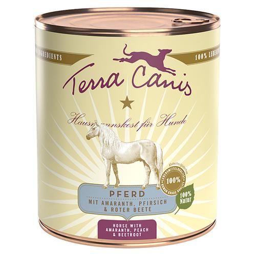 12x800g Terra Canis Pferd, Amaranth, Pfirsich & Rote Beete Hundefutter nass