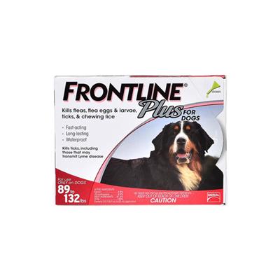 Frontline Plus For Extra Large Dogs Over 89 Lbs (Red) 12 Months