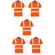 SuperTouch 5 Pack High Vis Hi Viz Visibility Polo Shirt Shortsleeves Orange XX-Large