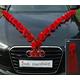 Autoschmuck Rose Girl Car Jewellery Bridal Couple Rose Decoration Wedding Car Wedding Car Wedding Decoration (Red/Red)