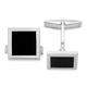 925 Sterling Silver Polished Simulated Onyx Cuff Links Jewelry Gifts for Men