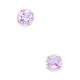 14ct Yellow Gold June Lt Purple 4mm Round CZ Cubic Zirconia Simulated Diamond Basket Set Earrings Jewelry Gifts for Women